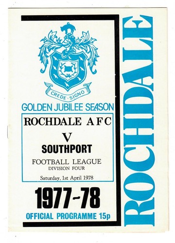 Rochdale 1977 home - 1977-78,
