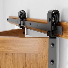 SANKEYTEW 36"/91.4CM Bifold Sliding Barn Door Hardware Track Kit for Double 16"