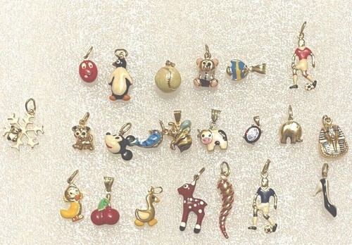 Gold mixed pendants - gold,