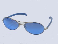Police Sunglasses Model S2667 579X Blue Silver Metal Sun Protection category 2