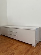 IKEA TV bench, high-gloss white, 180x41x49 cm