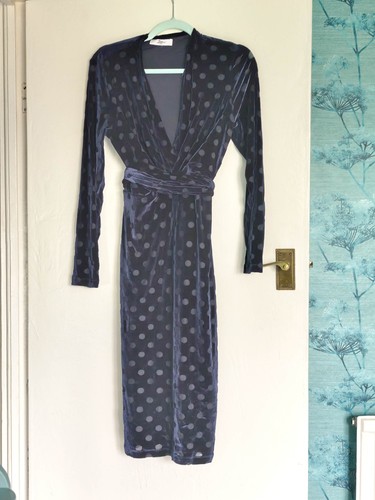 Issa london navy polka dot - navy,