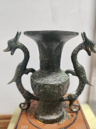 Antique chinese bronze vase - antique,