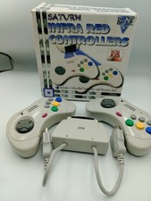 Vintage Sega Saturn IR Wireless Controllers Set Infra Red Blaze Original Boxed