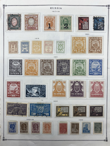 Russian stamps scott album - russian, on