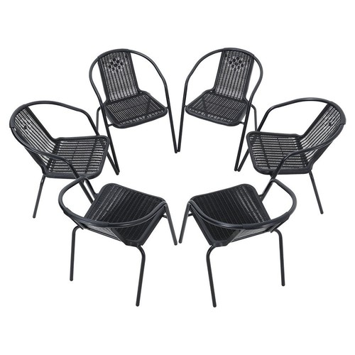 Set black stackable - of, 6