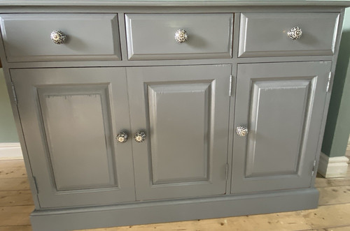Grey painted wood - wood, sideboard