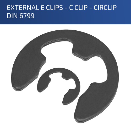External clips retaining - e-clips,