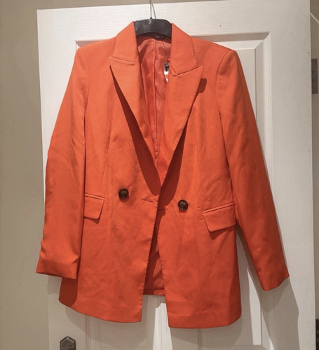 Topshop orange double breasted - topshop,