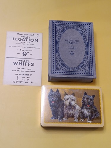Vintage westie dog linen - vintage,