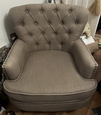 Upholstered Fabric Armchair - Chesterfield Style - Ex-Display - Grab a Bargain! 