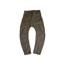 Humor Santiago Mens Drop-Crotch Pants Size 32 Beige Arc Leg 3D Trousers