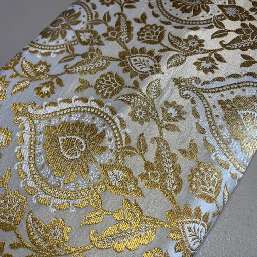 Floral paisley brocade fabric - floral,