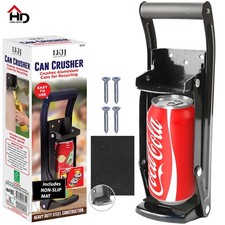 Can Crusher Wall Mounted Recycling Tool Large Beer Tin Bottle Opener 16oz 500ml