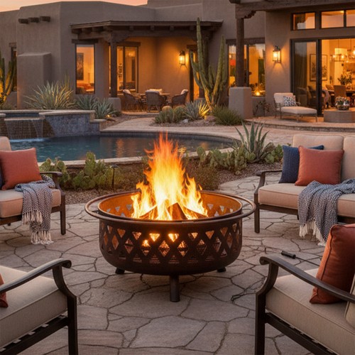 Crossweave large outdoor fire - crossweave,