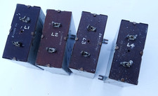 4 x Vintage Block CHOKES/INDUCTORS ex-MOD receivers / equipment job lot working