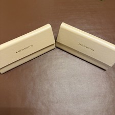 2 x New Karen Millen Sunglasses/Glasses Triangular Cases Blush Pink + Cloth