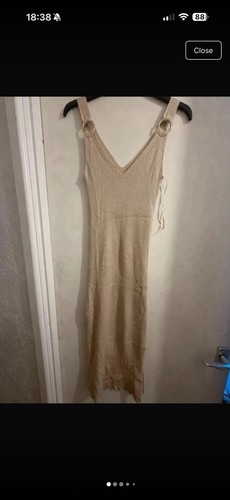 Gold strappy long summer - gold,
