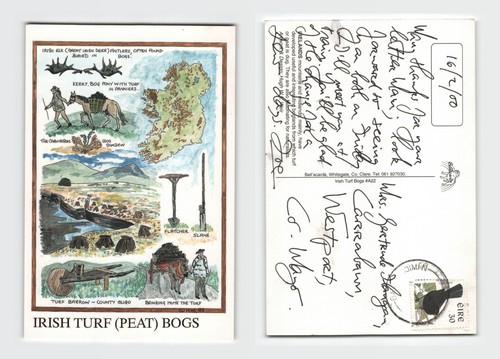 Postcard irish turf - postcard,