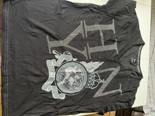 Henley Grey Logo Mens T Shirt Size 6/XL Glitter and Diamante Detailing