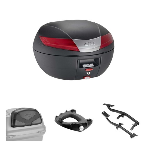 Givi v40 black red trunk - black,