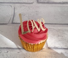 12 Gold Mirror Card Love