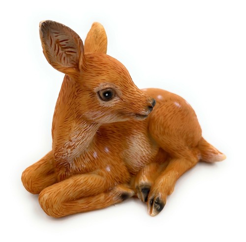 Polyresin figure deer european - polyresin,