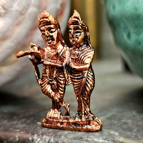 Krishna radha mini statue - krishna,