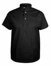 Black Grandad Collar Shirt