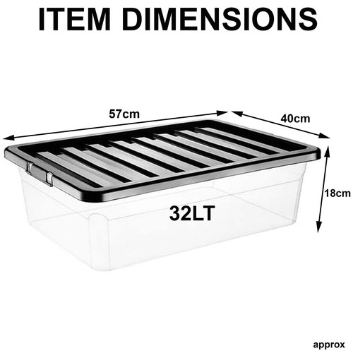 Clear plastic storage boxes - clear,