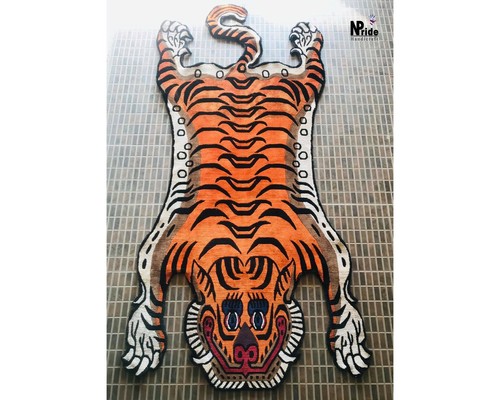 Orange silk tibetan - orange,