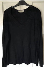Ann Harvey Black V Neck Top Size 16