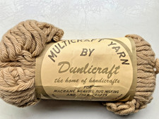 Vintage YARN unused beige neutral Dunlicraft macrame weaving rug making CRAFTS