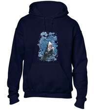 GREAT WHITE SHARK PAINT SPLASH HOODY HOODIE COOL ANIMAL LOVER DESIGN NATURE