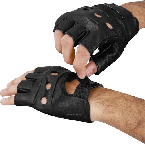 Men fingerless leather - men's,