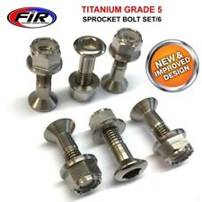 X6 Titanium Honda XR250R 84-07 XR350R 83-86 Rear Sprocket Bolts & Nyloc Nuts