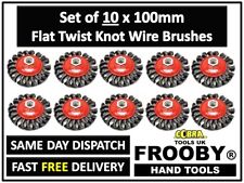 10 x ANGLE GRINDER FLAT TWIST KNOT WIRE WHEEL BRUSH SET M14 4.5"/115mm NEW #3-7