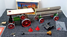 Mamod TE1A Traction Engine ,Complete With Box ,accessories and Log Trailer, Used