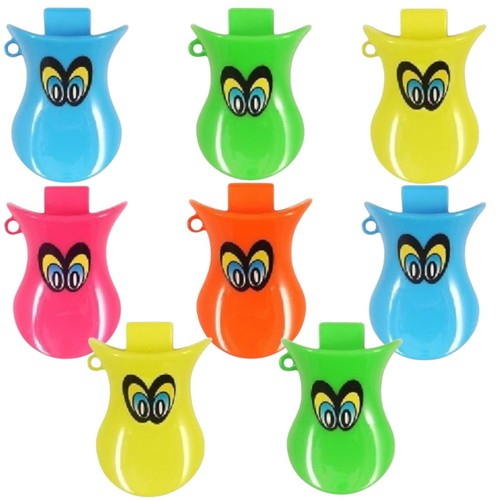 Neon duck whistles pack kids - 8,