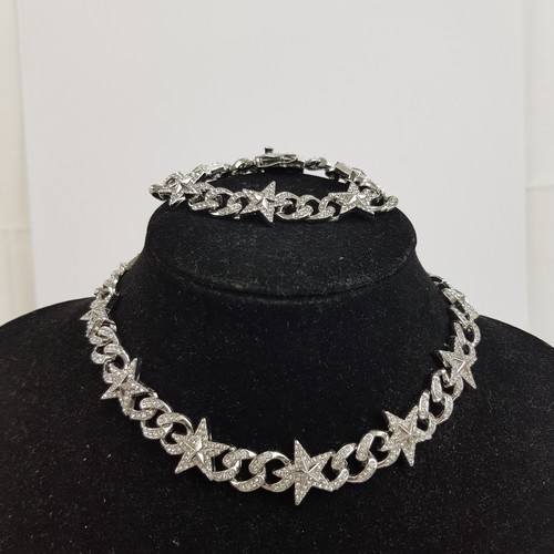 Silver toned chunky sparkly - toned,