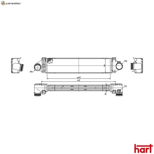 Intercooler 612 088 for - 612,