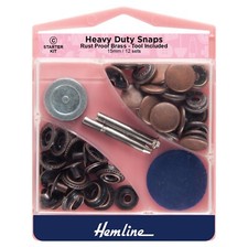 Hemline Heavy Duty Metal Snaps