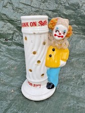VINTAGE BUTLINS CLOWN BANK - CERAMIC MONEY BOX "BANK ON BUTLINS FOR FUN"