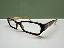 Chanel 3075-B 711 Brown Ivory Slim Rectangular Eyeglasses Frames 51-17 135 Italy
