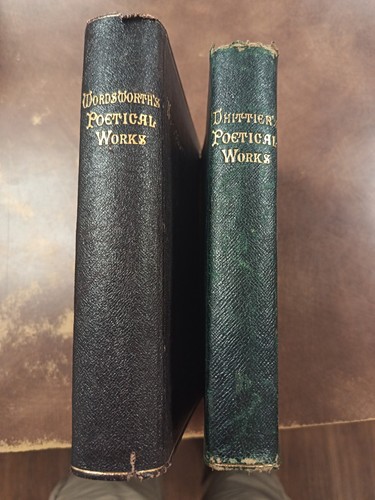 Pair antique 1890s poetry - antique,