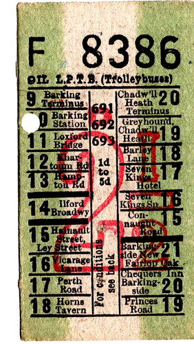 Trolleybus ticket london - trolleybus,