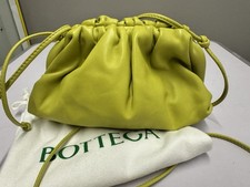 Bottega Veneta Mini Pouch Clutch Chartreuse Green Leather Bag