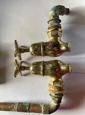 Antique reclaimed Brass 'Globe' antique basin taps