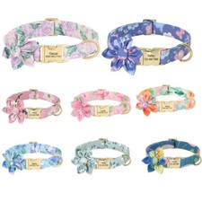 Flower Personalised Dog Collar