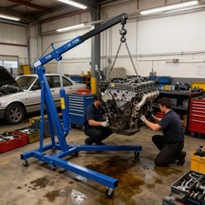 2 Ton Hydraulic Folding Engine Crane Hoist Garage Workshop Car Pulley Lift Stand